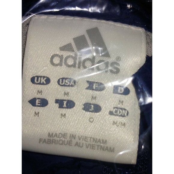 Notre Dame University Adidas Mens M Windbreaker Jacket Full Zip Mesh Lined Navy - Picture 9 of 9